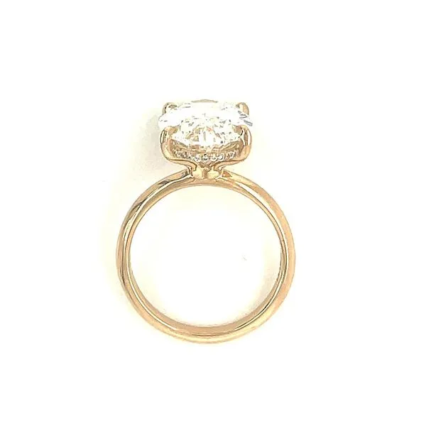 14KY Hidden Halo Engagement Ring with 6.80 Ct Oval Lab Diamond Image 5 Franzetti Jewelers Austin, TX