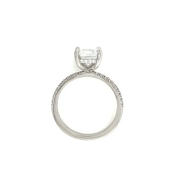 Platinum Hidden Halo Engagement Ring with 3.10 Ct Emerald Lab Diamond Image 5 Franzetti Jewelers Austin, TX