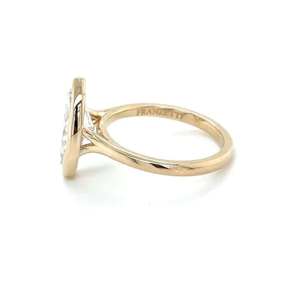 14KY Gold Engagement Ring with Bezel Set 3.08 Ct Marquise Lab Diamond Image 5 Franzetti Jewelers Austin, TX