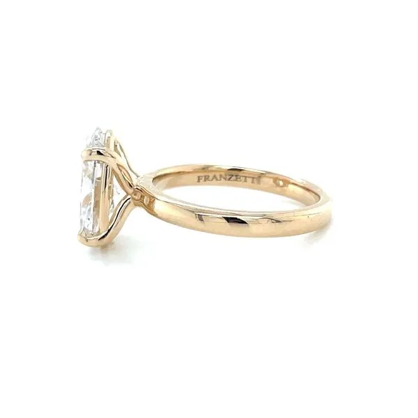 14KY Gold 4 Prong Solitaire Engagement Ring with 3.81 Ct Oval Lab Diamond Image 4 Franzetti Jewelers Austin, TX