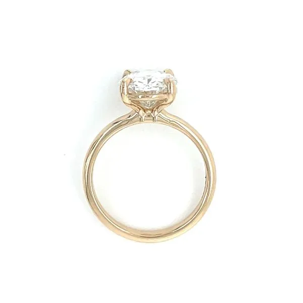 14KY Gold 4 Prong Solitaire Engagement Ring with 3.81 Ct Oval Lab Diamond Image 5 Franzetti Jewelers Austin, TX