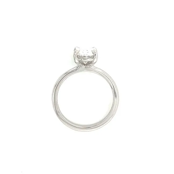 Platinum 4 Prong Solitaire Engagement Ring with 2.57 Ct Oval Lab Diamond Image 4 Franzetti Jewelers Austin, TX