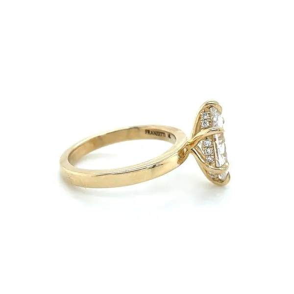 14KY Hidden Halo Engagement Ring with 2.06 Ct Marquise Lab Diamond Image 4 Franzetti Jewelers Austin, TX