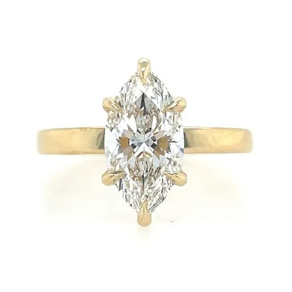 14KY Hidden Halo Engagement Ring with 2.06 Ct Marquise Lab Diamond Franzetti Jewelers Austin, TX