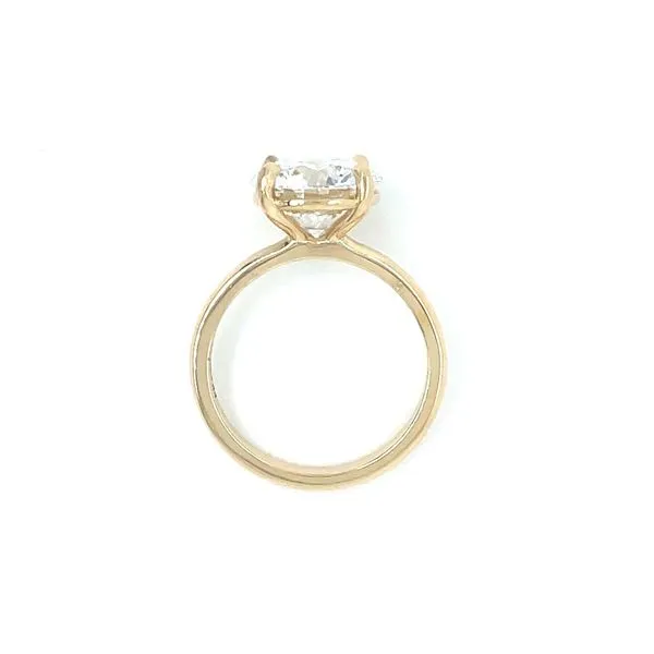 14KY Gold 4 Prong Solitaire Engagement Ring with 4.08 Ct Round Lab Diamond Image 5 Franzetti Jewelers Austin, TX