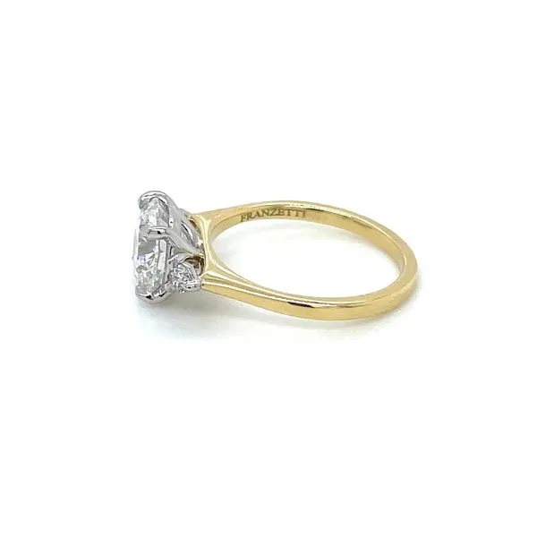 18KY Gold & Platinum 3-Round Lab Diamond Engagement Ring with 2.58 Ct Center Image 5 Franzetti Jewelers Austin, TX