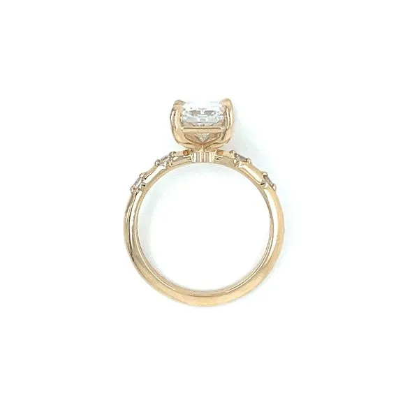 14KY Spaced Diamond Engagement Ring with 3.03 Ct Radiant Lab Diamond Image 5 Franzetti Jewelers Austin, TX