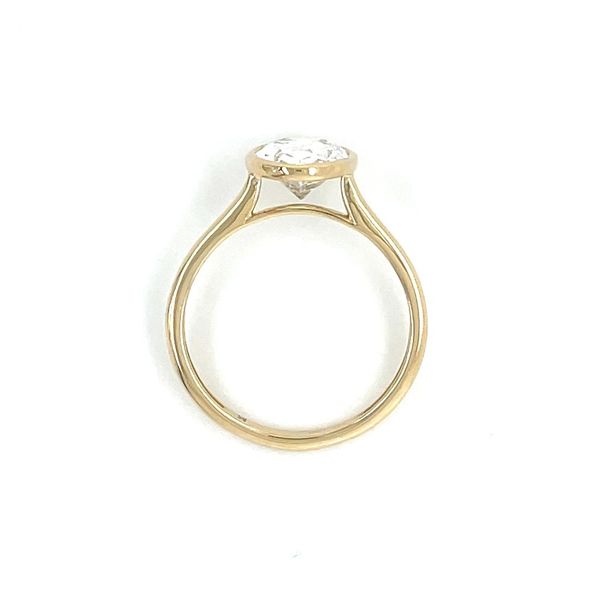 14KY Gold Engagement Ring with Bezel Set 2.03 Ct Oval Lab Diamond Image 5 Franzetti Jewelers Austin, TX