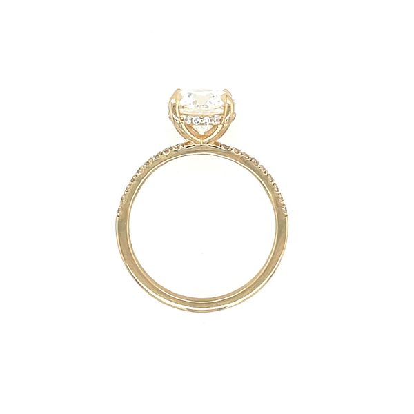 14KY Gold Hidden Halo Engagement Ring with 2.10 Ct Round Lab Diamond Image 5 Franzetti Jewelers Austin, TX