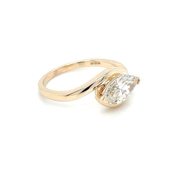 14KY Gold East West Engagement Ring with 1.33 Ct Marquise Lab Diamond Image 3 Franzetti Jewelers Austin, TX