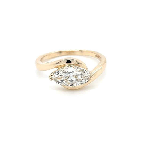 14KY Gold East West Engagement Ring with 1.33 Ct Marquise Lab Diamond Image 4 Franzetti Jewelers Austin, TX