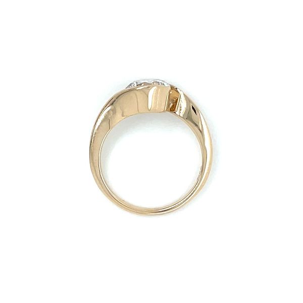14KY Gold Bypass Design Engagement Ring with 1.69 Ct Round Lab Diamond Image 5 Franzetti Jewelers Austin, TX