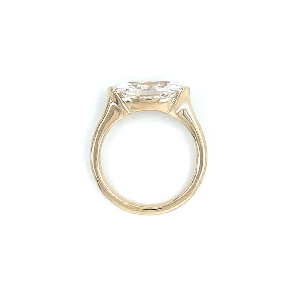 14KY Gold East West Engagement Ring with 3.07 Ct Moval Lab Diamond Image 4 Franzetti Jewelers Austin, TX