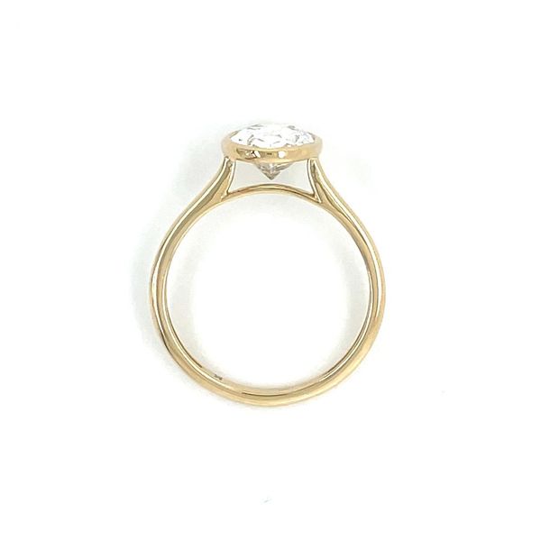 14KY Gold Engagement Ring with Bezel Set 2.02 Ct Oval Lab Diamond Image 5 Franzetti Jewelers Austin, TX