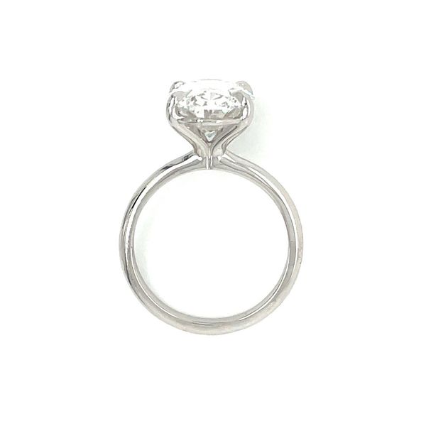 Platinum 4 Prong Solitaire Engagement Ring with 5.02 Ct Oval Lab Diamond Image 5 Franzetti Jewelers Austin, TX