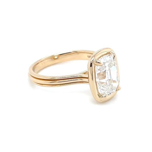 14KY Claw Prong Bezel Style Engagement Ring with 2.78 Ct Old Mine Lab Diamond Image 3 Franzetti Jewelers Austin, TX
