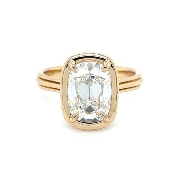 14KY Claw Prong Bezel Style Engagement Ring with 2.78 Ct Old Mine Lab Diamond Franzetti Jewelers Austin, TX