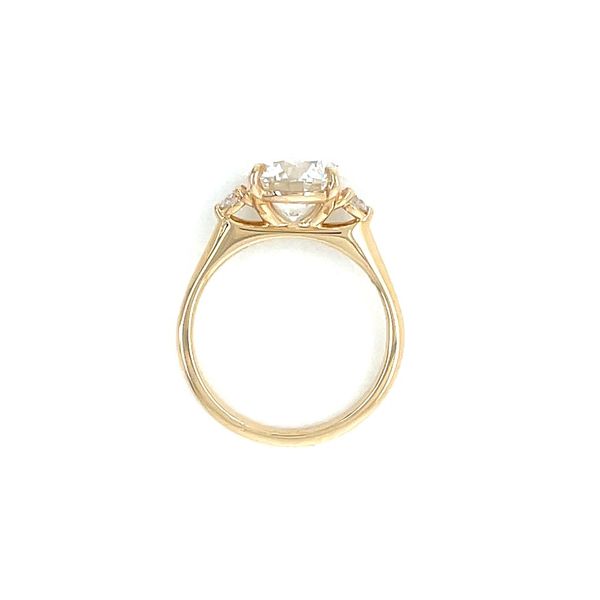 14KY Gold 3 Round Lab Diamond Engagement Ring with 2.50 Ct Center Image 5 Franzetti Jewelers Austin, TX