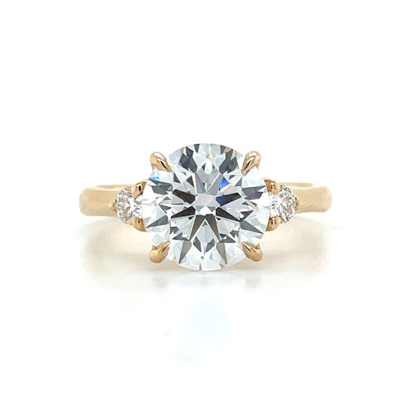 14KY Gold 3 Round Lab Diamond Engagement Ring with 2.50 Ct Center Franzetti Jewelers Austin, TX