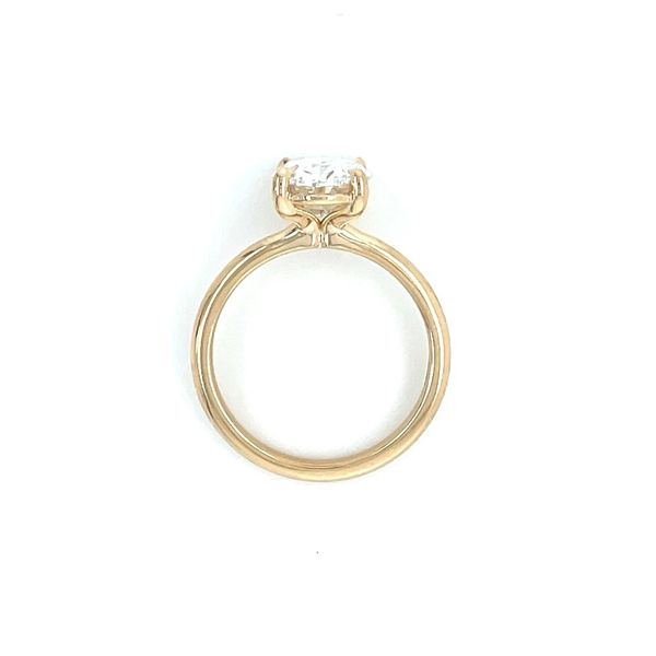 14KY Gold 4 Prong Solitaire Engagement Ring with 2.57 Ct Oval Lab Diamond Image 5 Franzetti Jewelers Austin, TX