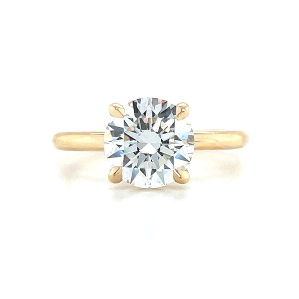 14KY Gold 4 Prong Solitaire Engagement Ring with 2.08 Ct Round Lab Diamond Franzetti Jewelers Austin, TX