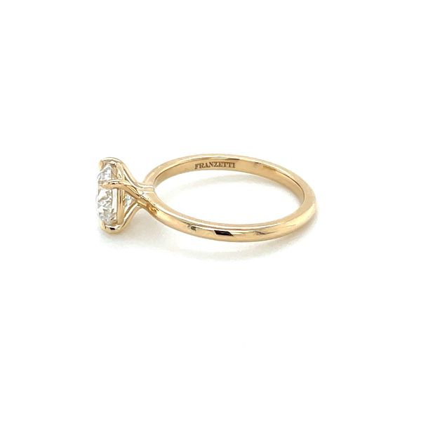14KY Gold 4 Prong Solitaire Engagement Ring with 1.56 Ct Round Lab Diamond Image 4 Franzetti Jewelers Austin, TX