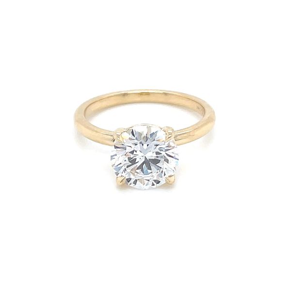 14KY Gold 4 Prong Solitaire Engagement Ring with 2.54 Ct Round Lab Diamond Image 3 Franzetti Jewelers Austin, TX