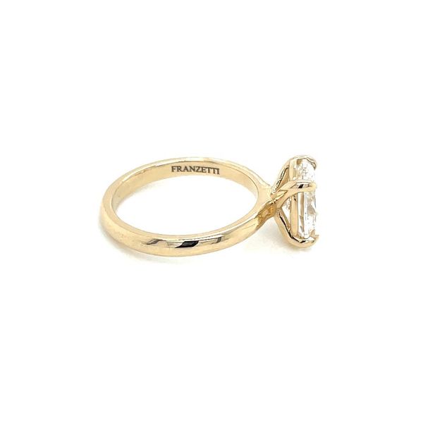 14KY Gold 4 Prong Solitaire Engagement Ring with 2.59 Ct Oval Lab Diamond Image 4 Franzetti Jewelers Austin, TX