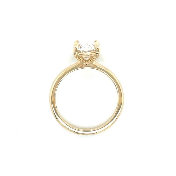14KY Gold 4 Prong Solitaire Engagement Ring with 2.59 Ct Oval Lab Diamond Image 5 Franzetti Jewelers Austin, TX