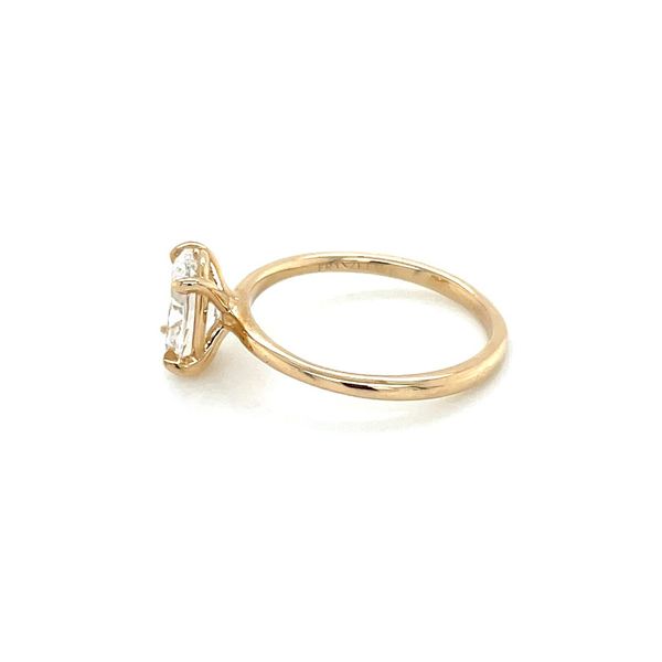 14KY Gold 4 Prong Solitaire Engagement Ring with 1.55 Ct Oval Lab Diamond Image 4 Franzetti Jewelers Austin, TX