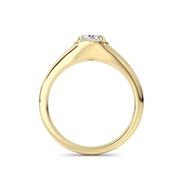 14KY Gold Signet Ring with1.01 Ct Oval Lab Diamond Image 4 Franzetti Jewelers Austin, TX
