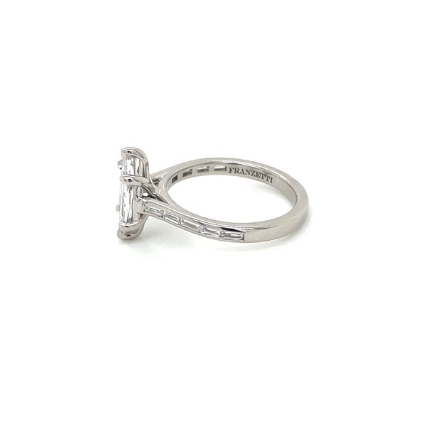 Platinum 6 Prong Engagement Ring with 1.52 Ct Marquise Step Cut Lab Diamond Image 5 Franzetti Jewelers Austin, TX