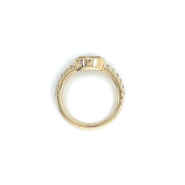 14KY Gold East West Bezel Set Engagement Ring with 1.57 Ct Oval Yellow Lab Diamond Image 5 Franzetti Jewelers Austin, TX