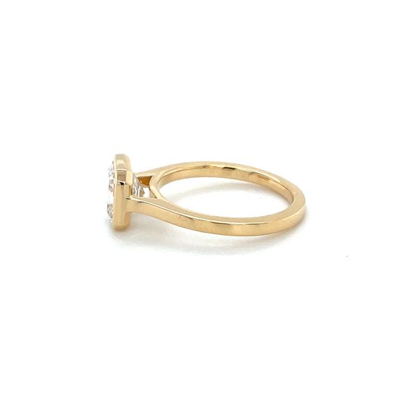 18KY Gold Engagement Ring with Bezel Set 2 Ct Asscher Lab Diamond Image 4 Franzetti Jewelers Austin, TX