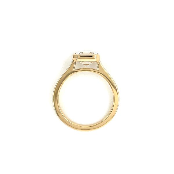 18KY Gold Engagement Ring with Bezel Set 2 Ct Asscher Lab Diamond Image 5 Franzetti Jewelers Austin, TX