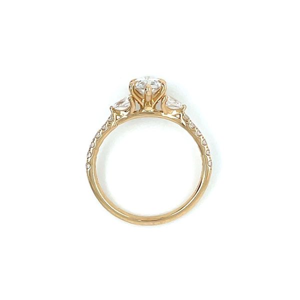 14KY 3 Stone Engagement Ring with 1.23 Ct Marquise Lab Diamond & Pear Shapes Image 5 Franzetti Jewelers Austin, TX