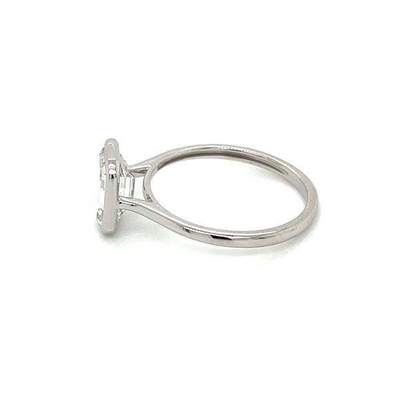 14KW Gold Engagement Ring with Bezel Set 1.98 Ct Emerald Lab Diamond Image 4 Franzetti Jewelers Austin, TX