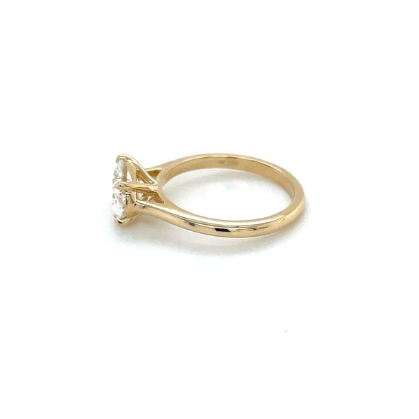 14KY Gold East West Engagement Ring with 2 Ct Oval Lab Diamond Image 4 Franzetti Jewelers Austin, TX