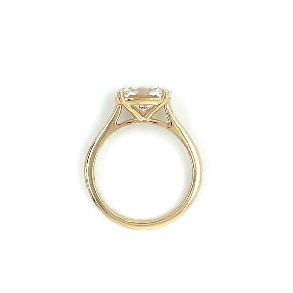 14KY Gold East West Engagement Ring with 2 Ct Oval Lab Diamond Image 5 Franzetti Jewelers Austin, TX
