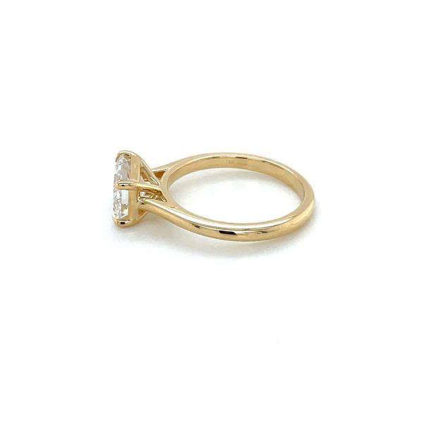 14KY Gold East West Engagement Ring with 1.97 Ct Emerald Cut Lab Diamond Image 4 Franzetti Jewelers Austin, TX
