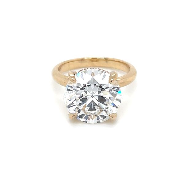 14KY Hidden Halo Engagement Ring with 6.04 Ct Round Lab Diamond Image 3 Franzetti Jewelers Austin, TX