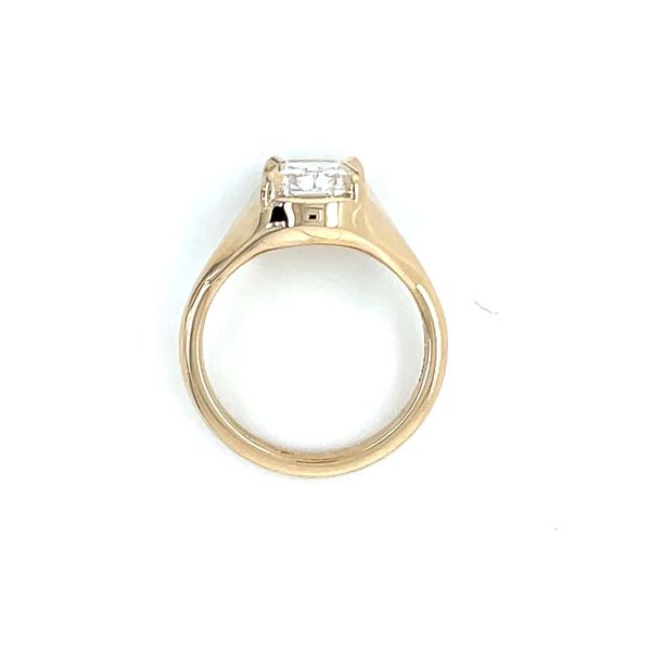 14KY Gold Signet Ring with 2.09 Ct Cushion Lab Diamond Image 5 Franzetti Jewelers Austin, TX