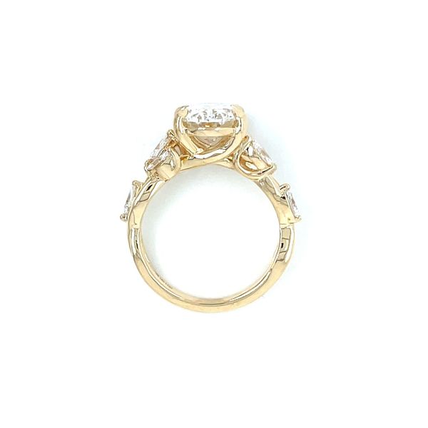 14KY 6 Marquise Nature Inspired Engagement Ring with 3 Ct Oval Image 5 Franzetti Jewelers Austin, TX
