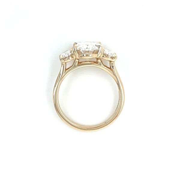 14KY Gold 3-Oval Lab Diamond Engagement Ring with 3.02 Ct Oval Center Image 5 Franzetti Jewelers Austin, TX
