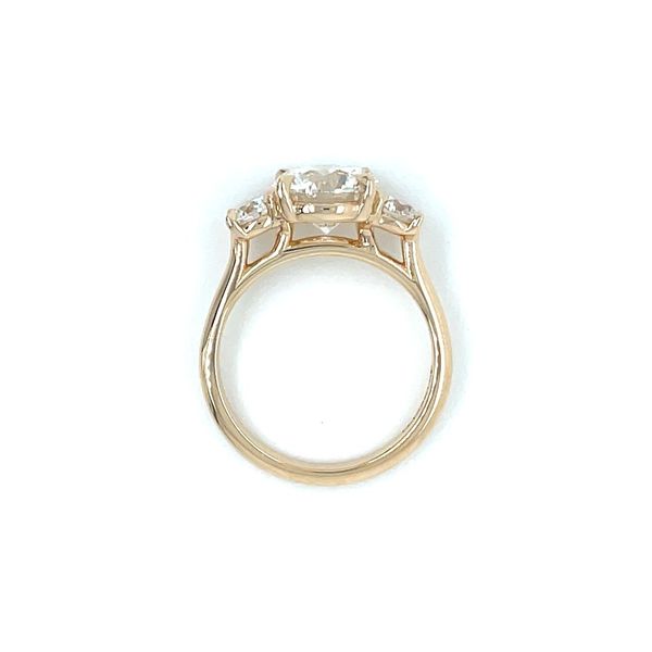 14KY Gold 3-Round Lab Diamond Engagement Ring with 2.57 Ct Round Center Image 5 Franzetti Jewelers Austin, TX