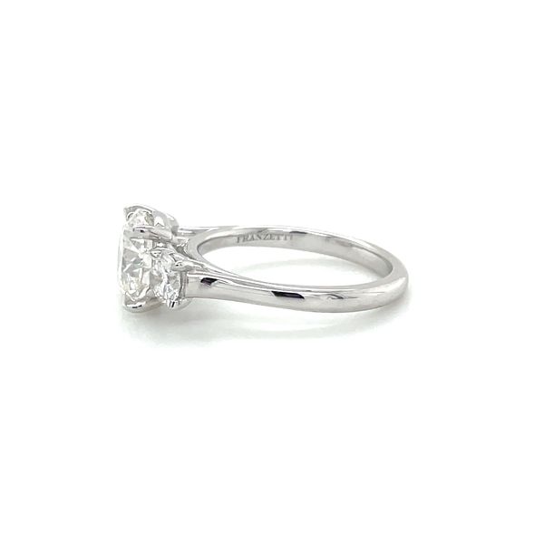 14KW Gold 3-Round Lab Diamond Engagement Ring with 2.57 Ct Round Center Image 4 Franzetti Jewelers Austin, TX