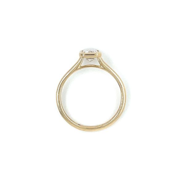 14KY Gold Engagement Ring with Bezel Set 0.99 Ct Emerald Lab Diamond Image 5 Franzetti Jewelers Austin, TX