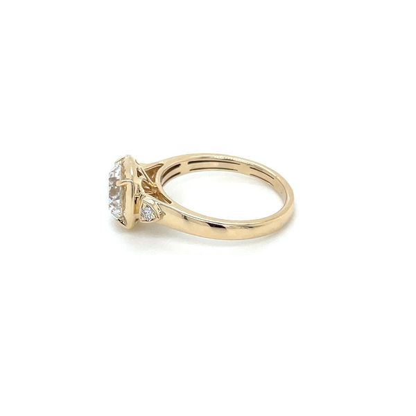 14KY Prong Bezel Style 3-Round Lab Diamond Engagement Ring with 1.95 Ct Round Center Image 4 Franzetti Jewelers Austin, TX