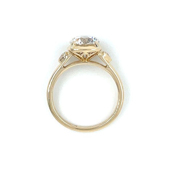 14KY Prong Bezel Style 3-Round Lab Diamond Engagement Ring with 1.95 Ct Round Center Image 5 Franzetti Jewelers Austin, TX