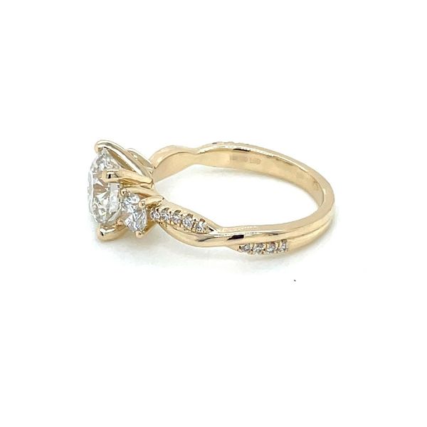 14KY 3-Round Lab Diamond Twist Engagement Ring with 2.01 Ct Round Image 4 Franzetti Jewelers Austin, TX